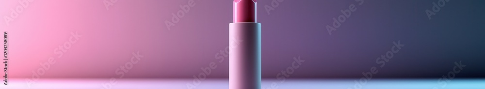 Minimalist pink lipstick on gradient background - elegance and beauty in contemporary design Minimalist pink lipstick on gradient background - elegance and beauty in contemporary design