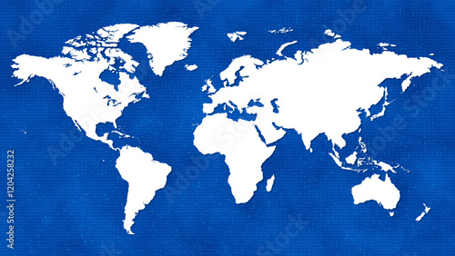 Blue News background with white world map