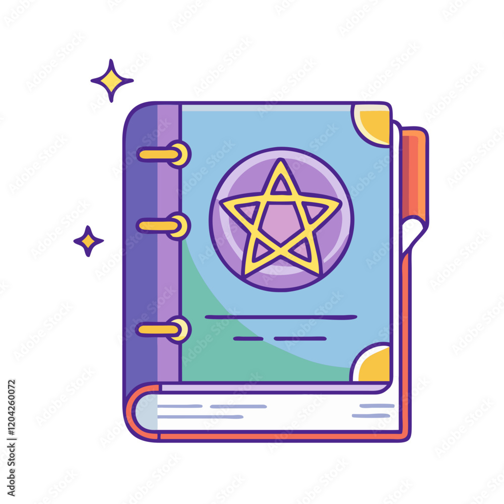 Fototapeta premium spellbook icon, spellbook vector illustration-simple illustration of spellbook, perfect for spellbook logos and icons