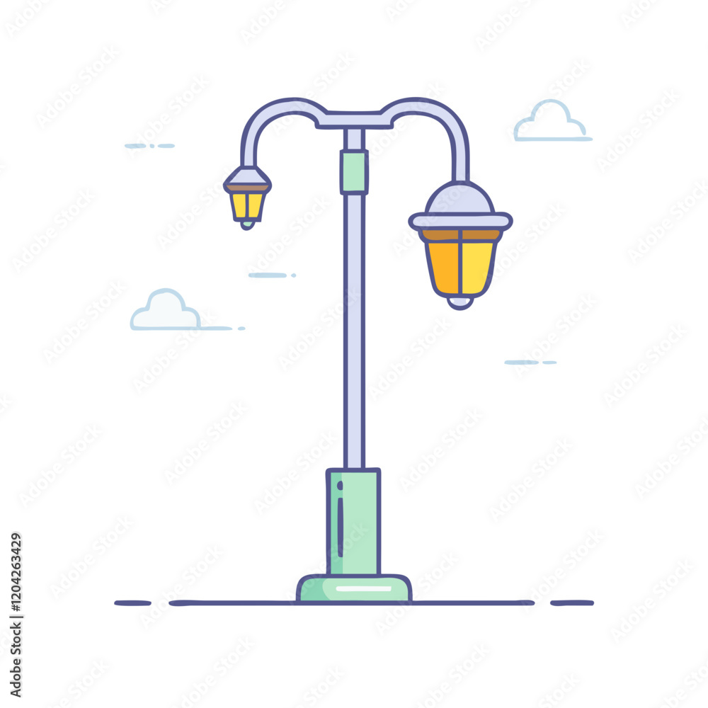 Fototapeta premium street lamp icon, street lamp vector illustration-simple illustration of street lamp, perfect for street lamp logos and icons