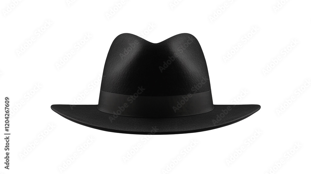 Black fedora hat with no background. Isolated
Black fedora hat with no background. Isolated