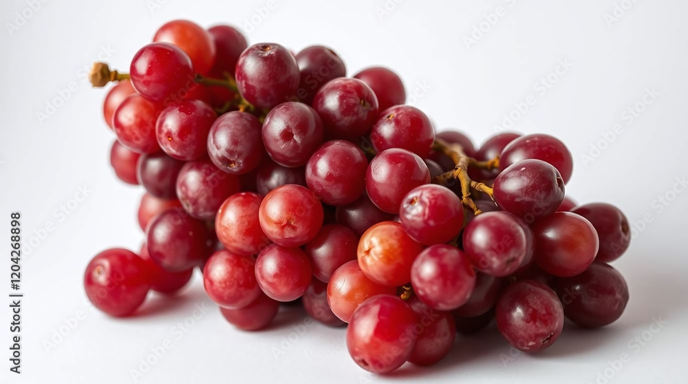 Red grapes showcased in a lush, elegant bunch, beautifully arranged. Red grapes showcased in a lush, elegant bunch, beautifully arranged.