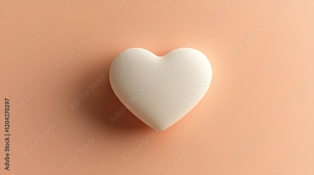 Minimalistic white Valentine’s Day heart on a pastel background, symbolizing simplicity, love, and romance in an elegant design for celebrating affection and joy Minimalistic white Valentine’s Day heart on a pastel background, symbolizing simplicity, love, and romance in an elegant design for celebrating affection and joy