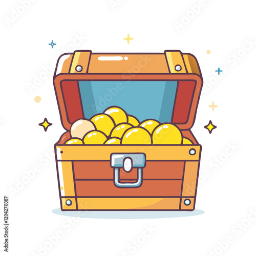treasure chest icon, treasure chest vector illustration-simple illustration of treasure chest, perfect for treasure chest logos and icons