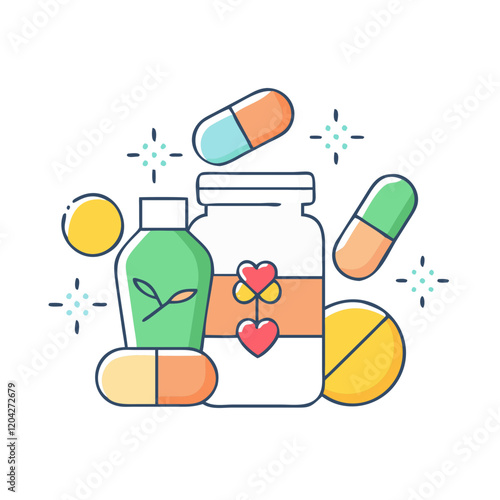 vitamins icon, vitamins vector illustration-simple illustration of vitamins, perfect for vitamins logos and icons
