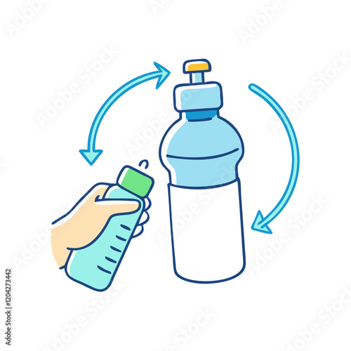 water bottle refill icon, water bottle refill vector illustration-simple illustration of water bottle refill, perfect for water bottle refill logos and icons