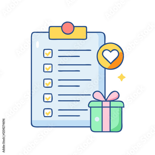 wishlist icon, wishlist vector illustration-simple illustration of wishlist, perfect for wishlist logos and icons