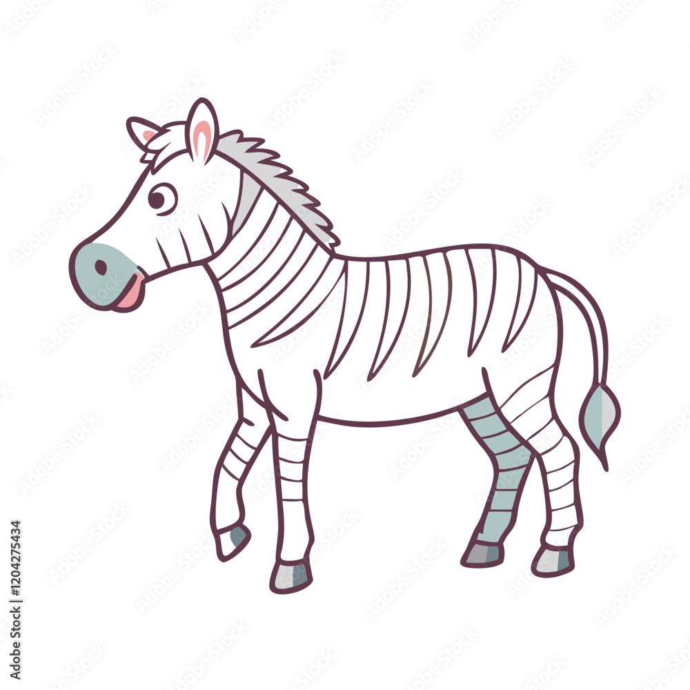 Fototapeta premium zebra icon, zebra vector illustration-simple illustration of zebra, perfect for zebra logos and icons