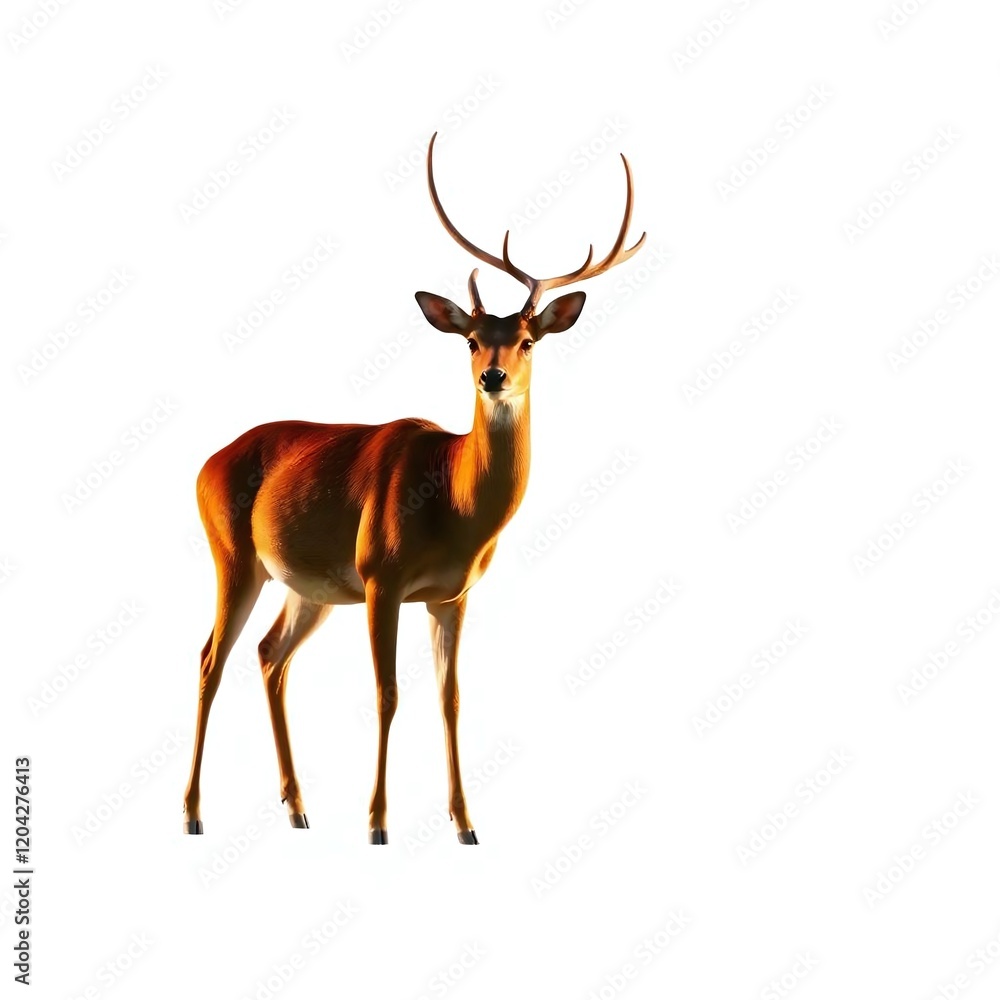 Fototapeta premium deer isolated on white background