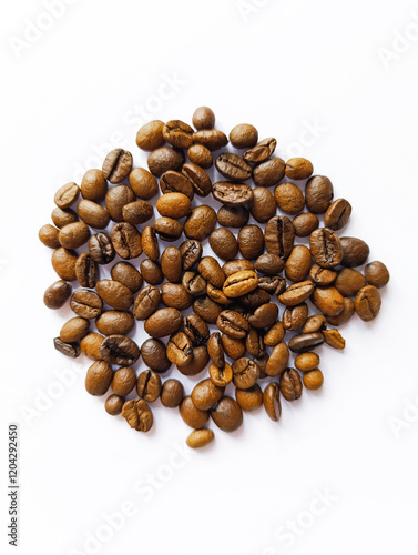 coffee beans on white background