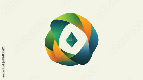 Multiple screens display a vibrant, swirling abstract design, possibly from an art or design app.
