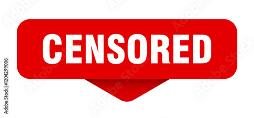 censored sticker. censored sign on transparent background