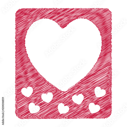 Happy Valentine's Day Photo Frame Photocall Border Blank Cut Out Transparent Vector.