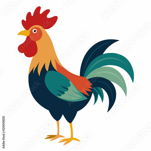 rooster isolated on white background