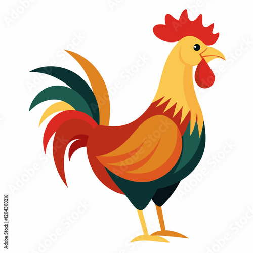 rooster isolated on white background