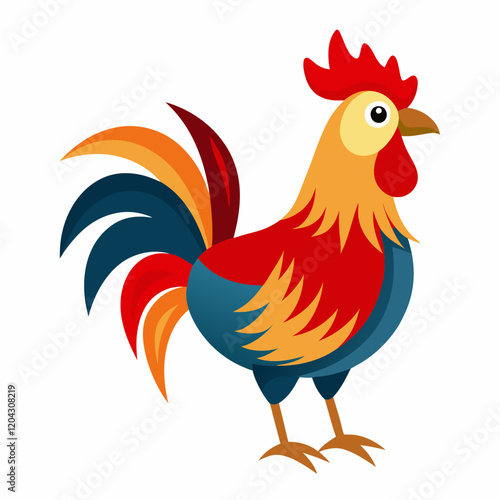 rooster isolated on white background