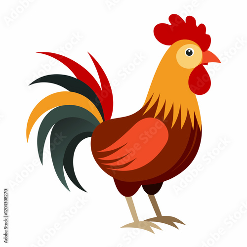 rooster isolated on white background