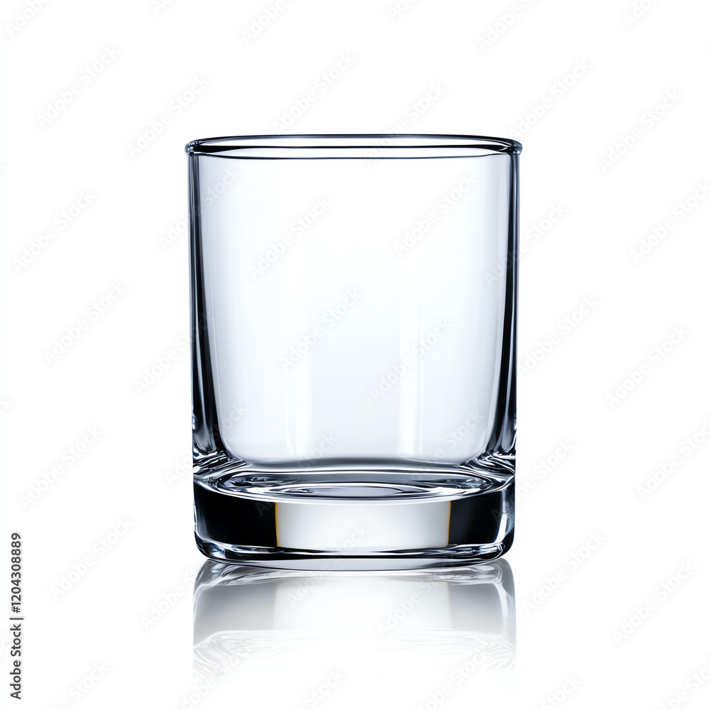 A clear glass tumbler on a reflective surface, ideal for serving beverages. Perfect for bars, restaurants, or home settings. A clear glass tumbler on a reflective surface, ideal for serving beverages. Perfect for bars, restaurants, or home settings.
