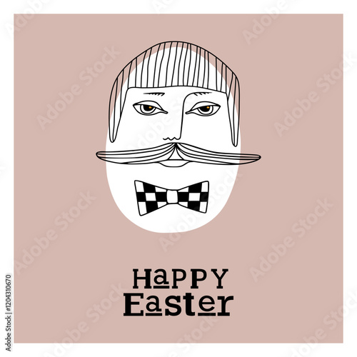 Gritting card Easter eggs