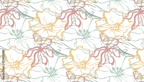 seamless pattern with flowers