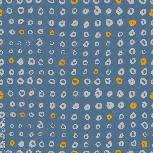 vector seamless background with hand drawn rounds. endless abstract texture