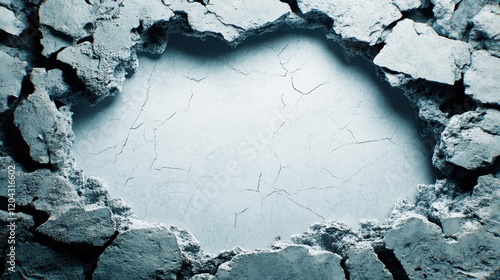 Abstract Cracked Surface: A Textured, Crumbling, and Weathered Background Image