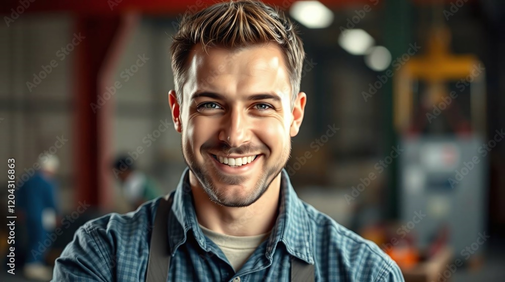 Fototapeta premium portrait of a white man looking at the camera and smiling