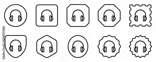 Editable vector headphones earmuffs icon. Black, transparent white background. Part of a big icon set family. Perfect for web and app interfaces, presentations, infographics, etc