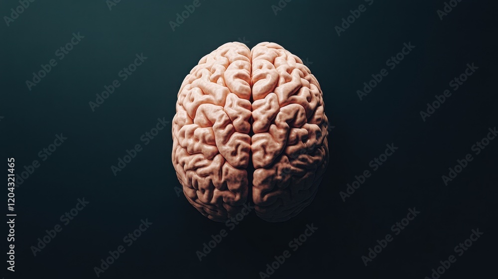 Human brain isolated on dark background Human brain isolated on dark background