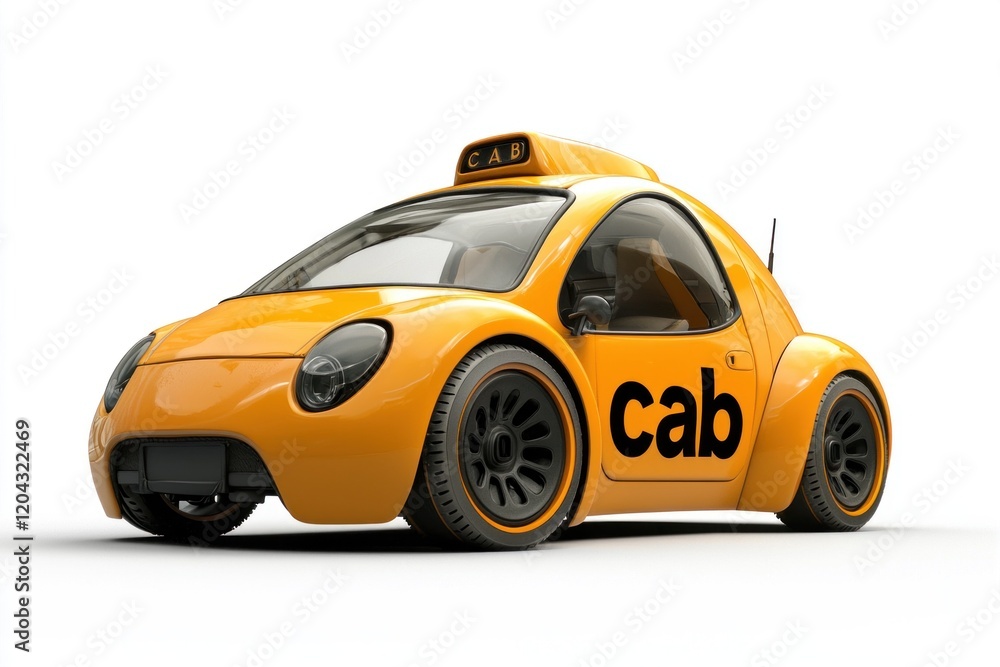 Fototapeta premium Taxi isolated on white background. Taxi icon. Cab isolated on white. Cab icon. Cab Car. Taxi Car Isolated element on white for Designers. Isolated Taxi Design Element. Cab Car Isolated on white. 