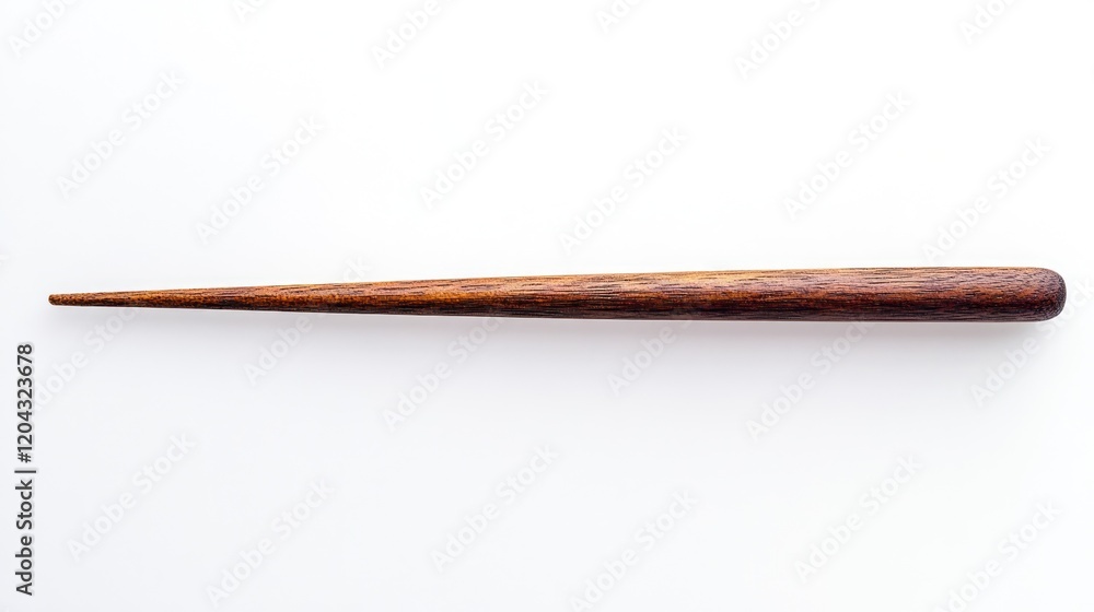 Isolated Wooden Toothpick on Clean White Backdrop - Essential Tool for Culinary Use Isolated Wooden Toothpick on Clean White Backdrop - Essential Tool for Culinary Use