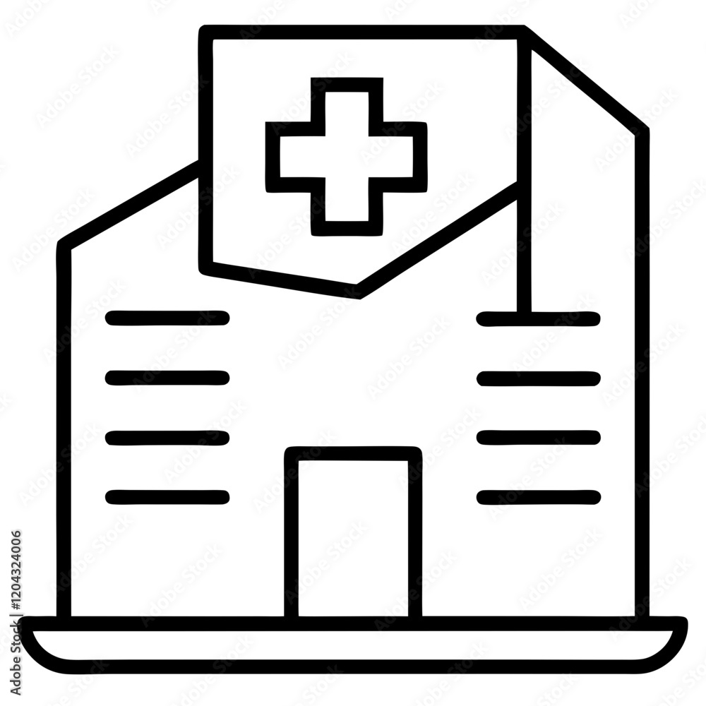 Fototapeta premium Hospital icon vector illustration