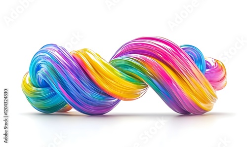 Wallpaper Mural Colorful twisted abstract shape. Torontodigital.ca