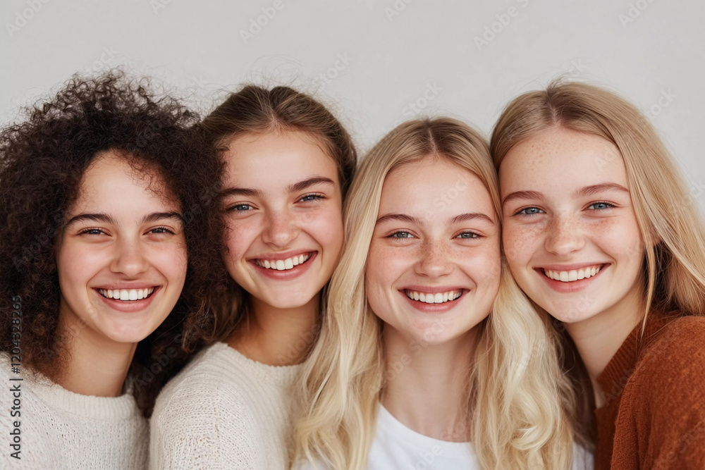 Portrait of a group of friends.