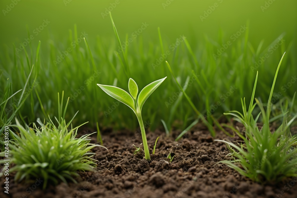 there is a small plant that is growing out of the ground there is a small plant that is growing out of the ground