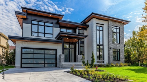 Wallpaper Mural Modern Luxury House Exterior: Architectural Design & Landscaping Torontodigital.ca