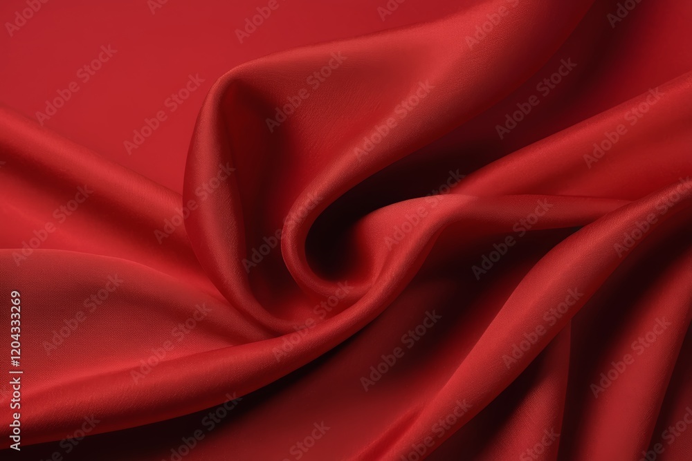 Obraz premium a close up of a red fabric with a very large amount of folds