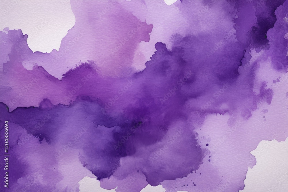 Obraz premium purple and black watercolor painting of a cloud of purple