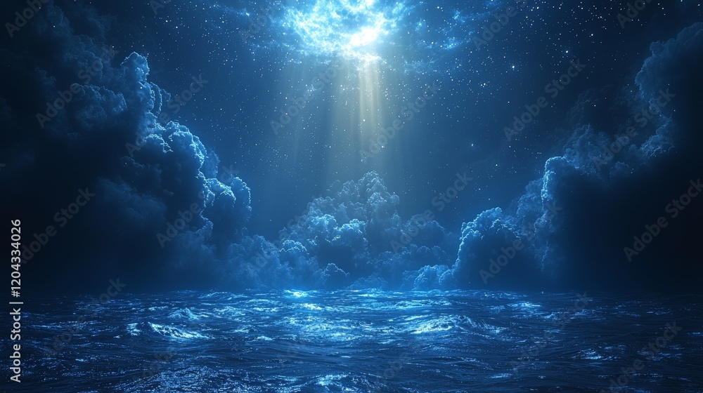 Fototapeta premium Marine animals drift effortlessly