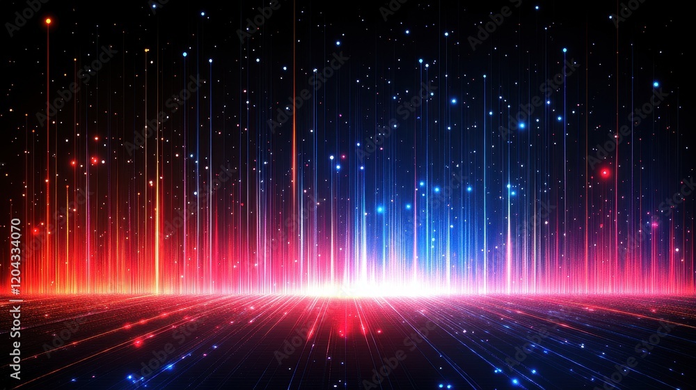 Abstract Digital Art: Vibrant Light Trails and Glowing Particles Abstract Digital Art: Vibrant Light Trails and Glowing Particles
