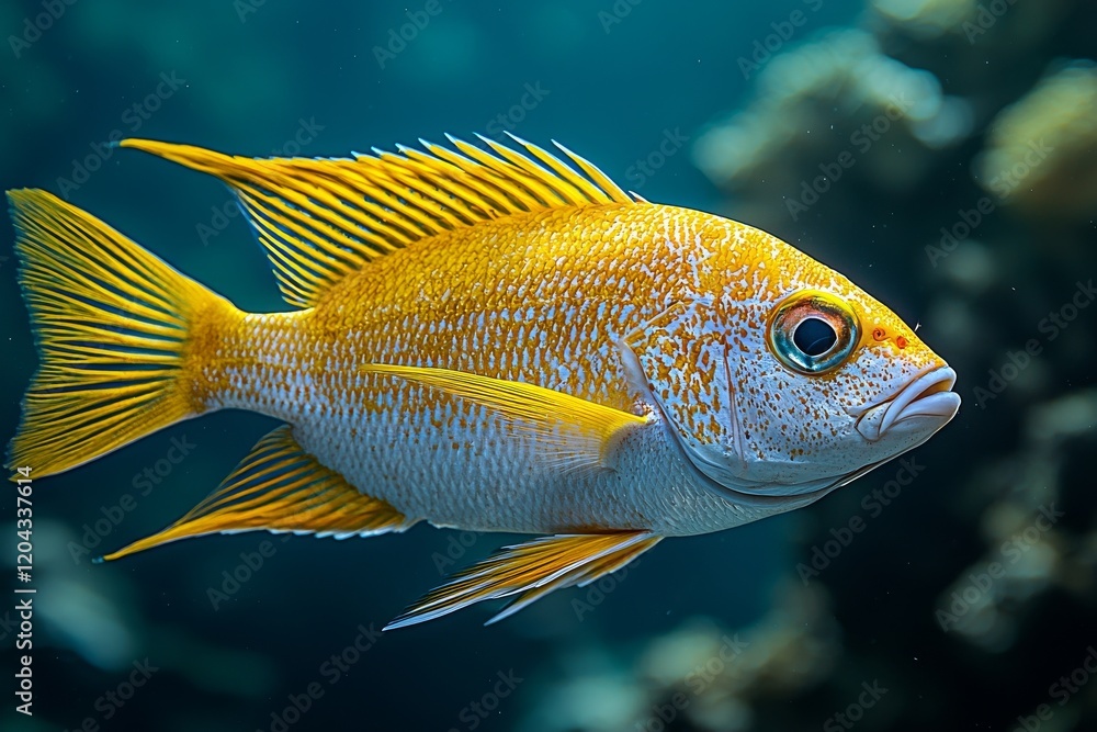 Anglerfish in its natural underwater realm, highlighting its distinctive bioluminescent lure and haunting appearance Anglerfish in its natural underwater realm, highlighting its distinctive bioluminescent lure and haunting appearance