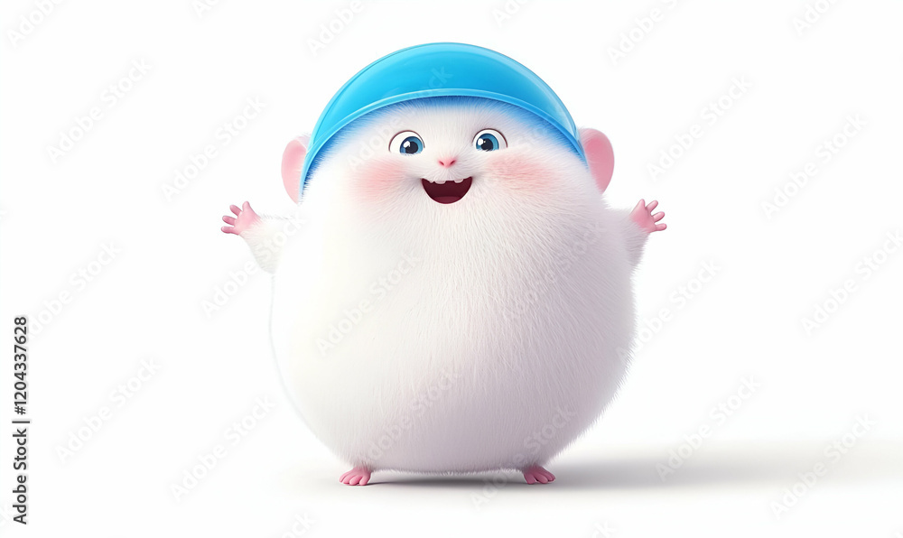 Hamster Hero, a charming hamster sporting a blue helmet, ready for adventure against a bright white background, exuding playful energy and cuteness. Hamster Hero, a charming hamster sporting a blue helmet, ready for adventure against a bright white background, exuding playful energy and cuteness.