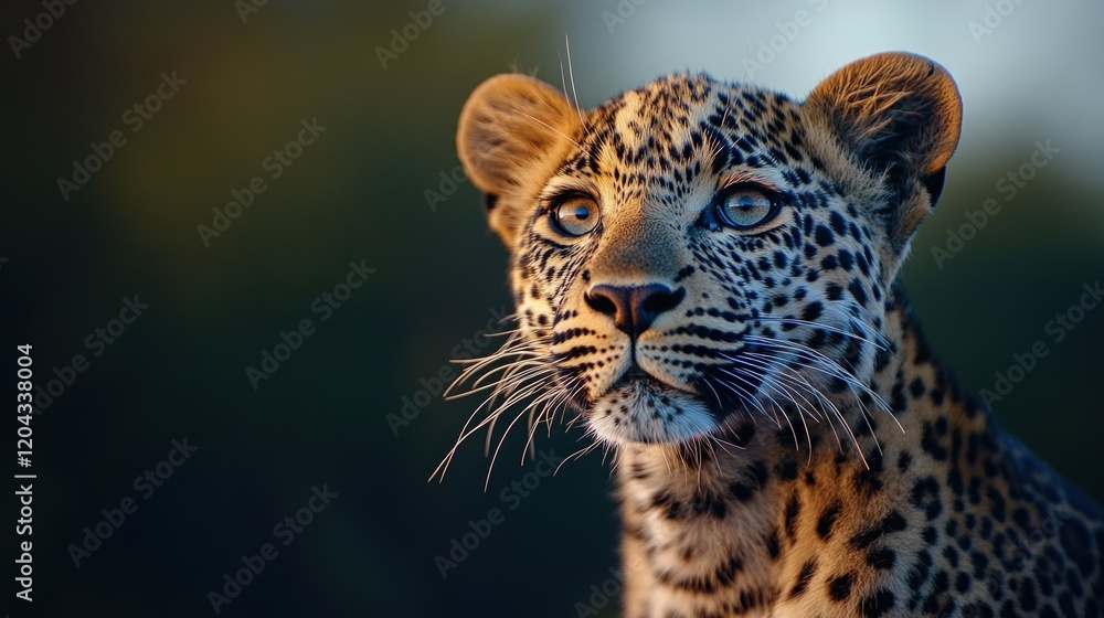 Obraz premium Majestic Leopard at Golden Hour