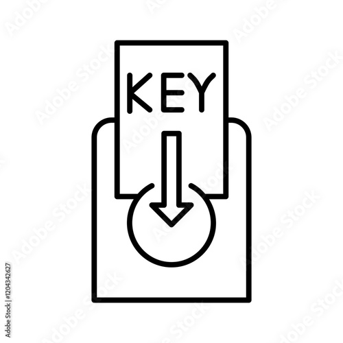 keycard line icon