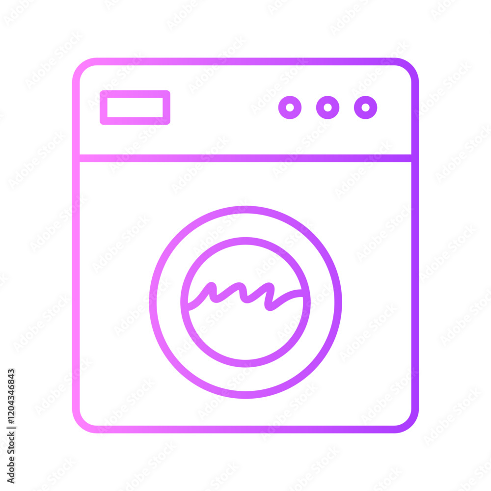 washing machine gradient icon washing machine gradient icon
