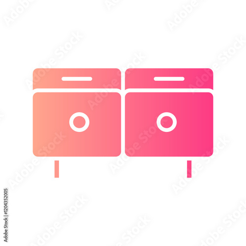 chest of drawers gradient icon