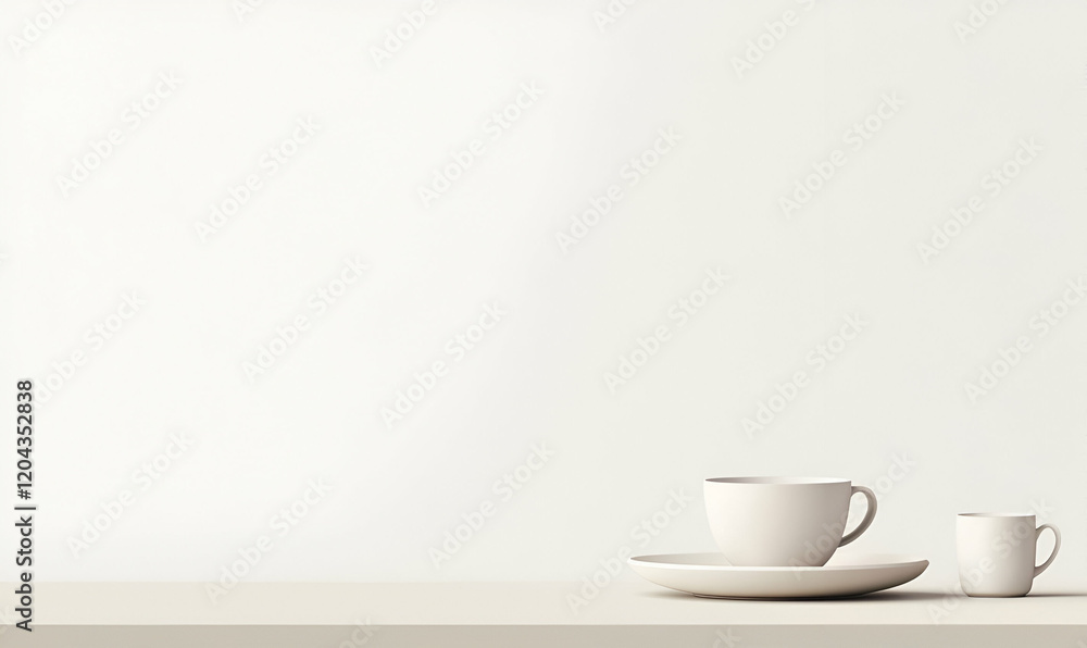 Stacked Plate and Cup Arrangement, a minimalist composition featuring a neatly arranged plate topped with a cup, emphasizing simplicity and elegance. Stacked Plate and Cup Arrangement, a minimalist composition featuring a neatly arranged plate topped with a cup, emphasizing simplicity and elegance.
