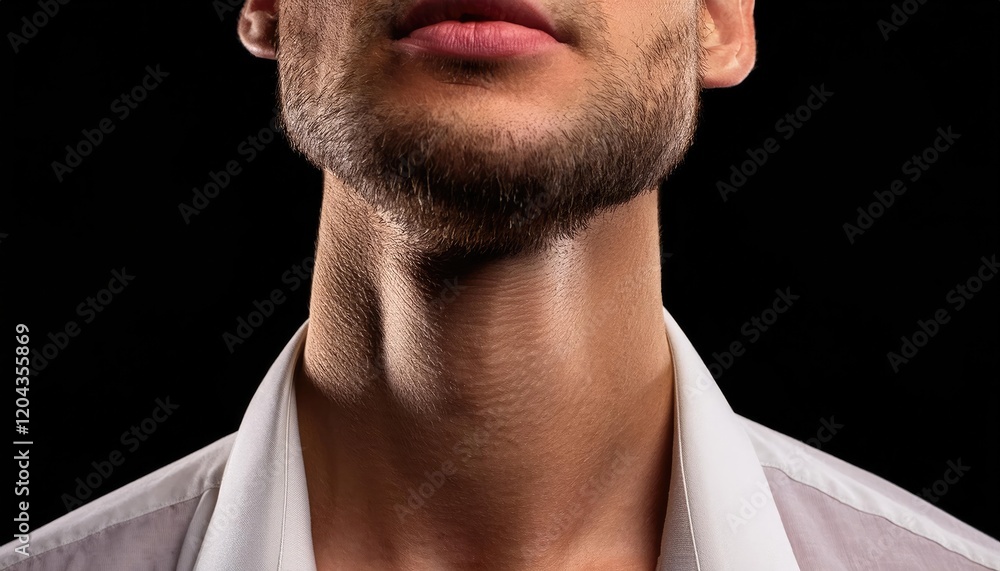 Fototapeta premium Close up portrait of a man on a black background