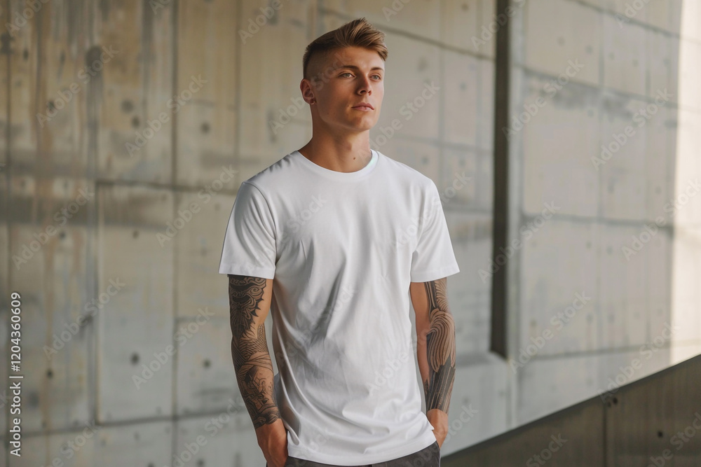 Clean Slate: Blank T-Shirt Mockup for Custom Designs and Branding Clean Slate: Blank T-Shirt Mockup for Custom Designs and Branding