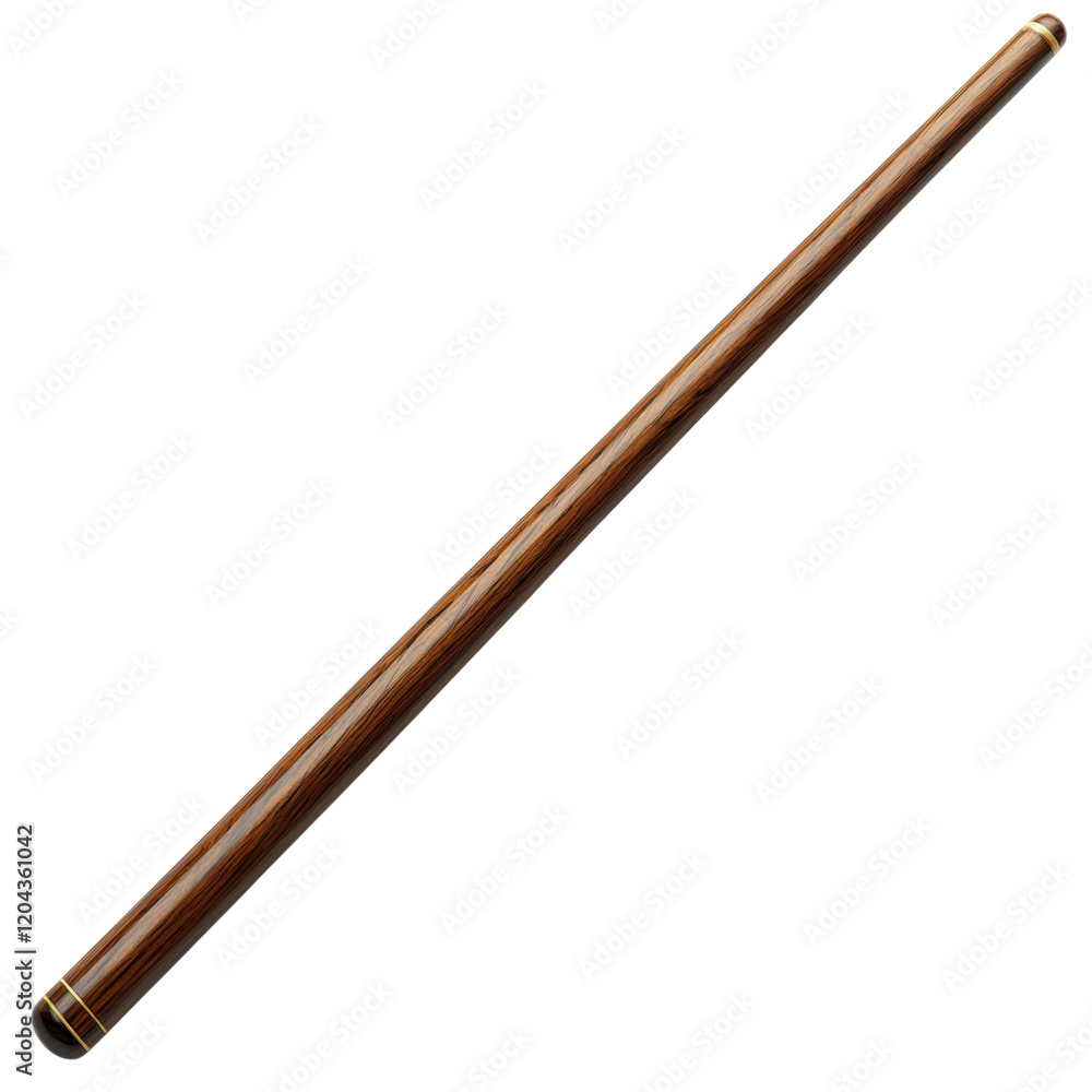 Elegant Wooden Cue Stick for Billiards or Pool Games Isolated on transparent background Elegant Wooden Cue Stick for Billiards or Pool Games Isolated on transparent background